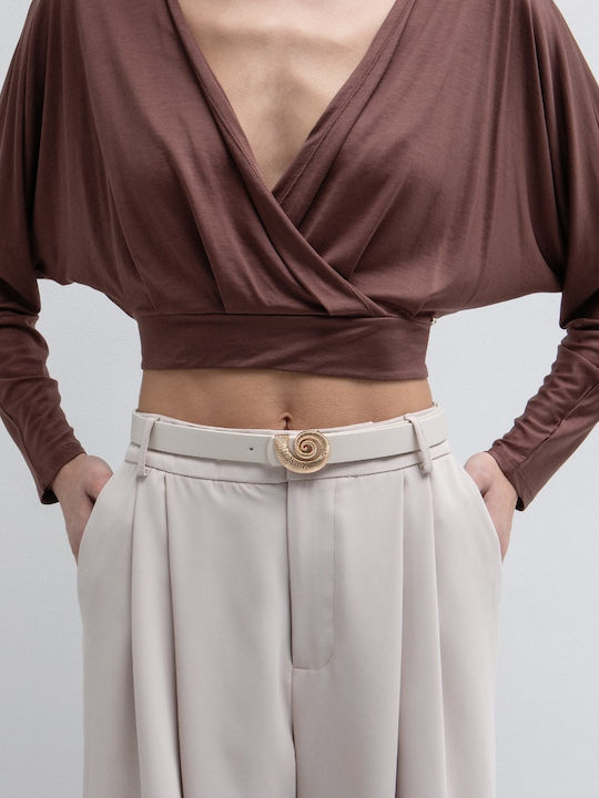 Women's Belt White