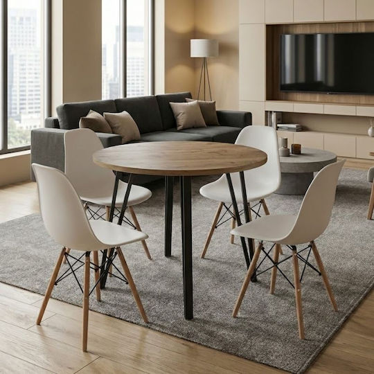 Trapezarie cu 4 Scaune 90x90cm