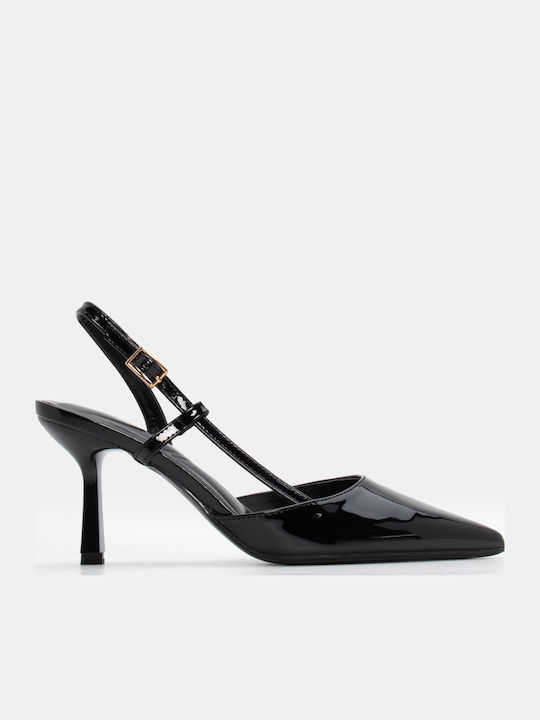 Luigi Pointed Toe Heels with High Heel Black