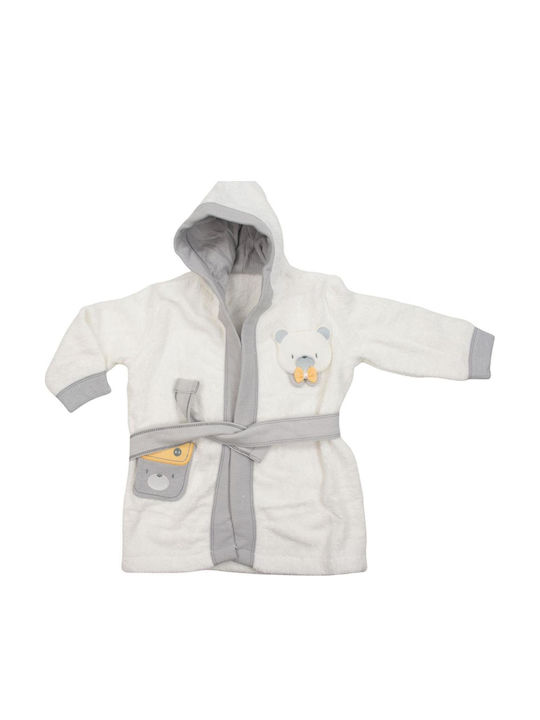 Ekebaby Baby Bathrobe Hooded Gray
