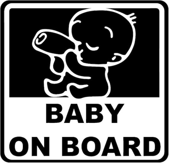 Ebest Baby an Bord Aufkleber Eb-b0011 11*11 Schwarzer