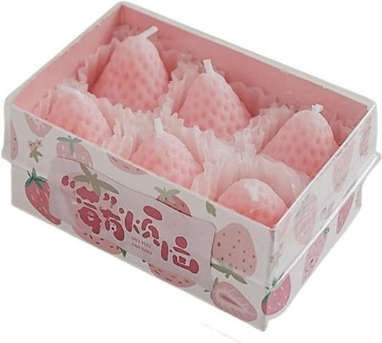 Alista Home Aromatic Candle in Metal Box with Strawberry Scent 78g 6 Pieces