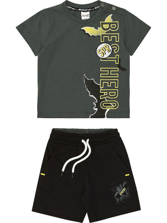Kids Clothing Set with Shorts Summer 2 Pieces Gray