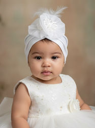 Bonjour Bebe Τουρμπάνι σε Λευκό Χρώμα Bonjour Bebe Τουρμπάνι σε Λευκό Χρώμα
