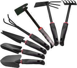 Set 7 Unelte de Grădină Alista Home Pentru Plantare Prelucrare Sol Îngrijire Plante Material Carton Pvc 31.5 X 8 Cm Negru