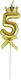Nummer 5 Kuchenkerze Krone Design Gold Alista H...