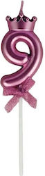 Number 9 Candle Alista Home Crown Bow Design Ca...