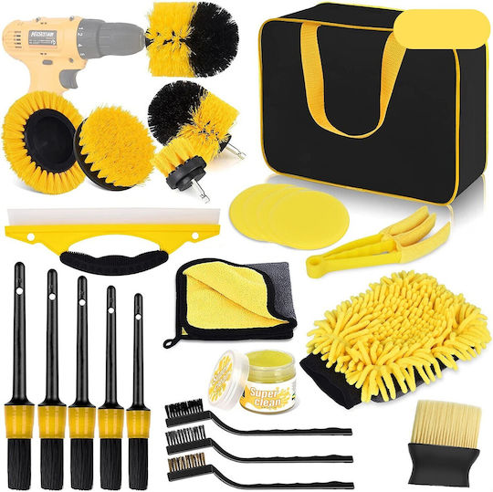 Alista Home Set de Spălare pentru Materiale Plastice Interioare - Tablou de Bord Auto cu 23 Bucăți