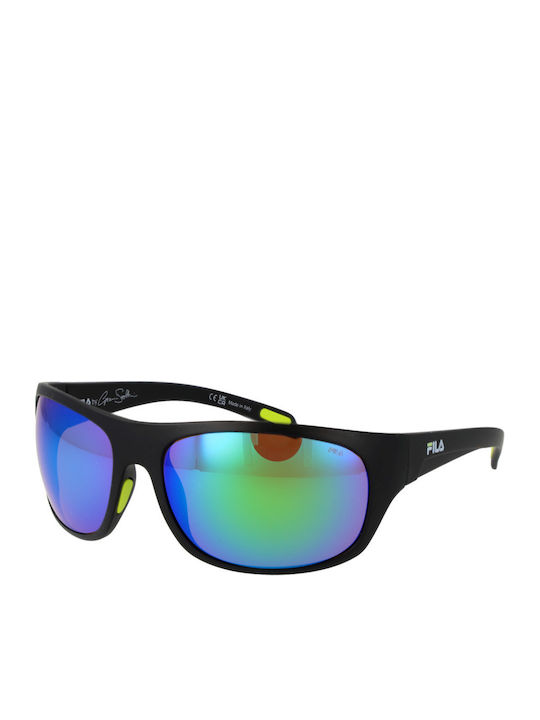 FILA Unisex Sunglasses with Black Frame and Black Lens