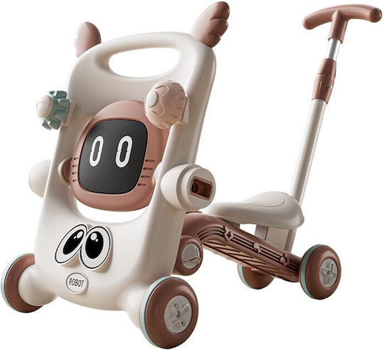 Alista Home Robot Ride On Cu Mâner Pentru Părinți Pentru 12+ Luni Maro