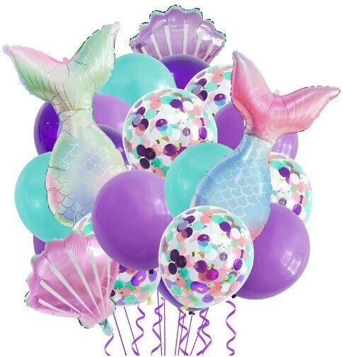 Set 22 Luftballons Meerfarbige Gorgona Folie Jumbo 85cm