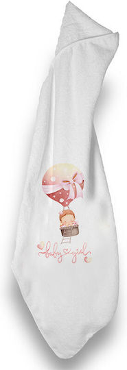 Bonjour Bebe Baby Hooded Towel White Newborn