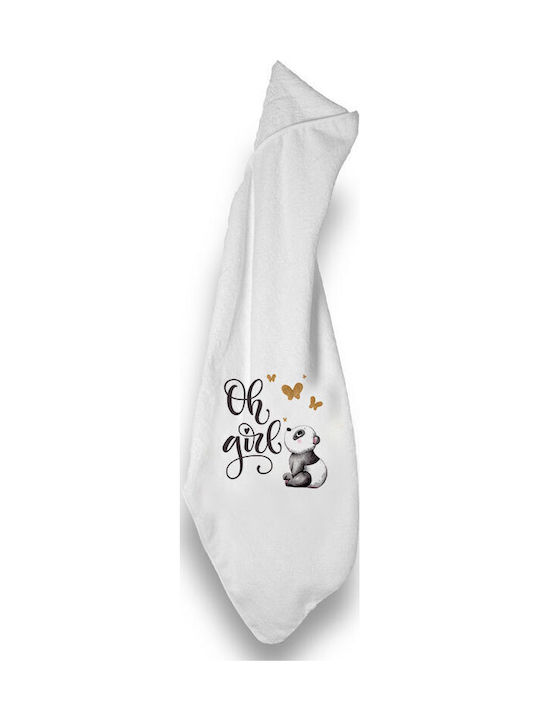 Bonjour Bebe Baby Hooded Towel White Newborn
