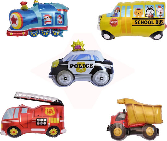 Set 5 Baloane Zi De Naștere Disney Cars Folie Multicolore 30 cm
