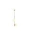 Ceiling Light 2-Bulb 2xE27 Max 15W 320x150x1550mm Metal Glass White Copper 144-28514 Estheti