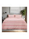 Lino Home Σετ Σεντόνια Μονά 170x260εκ. Ροζ (3τμχ)
