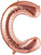 Letter C Foil Jumbo Rose Gold 80cm