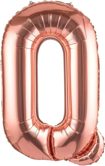 Γράμμα Q Foil Jumbo Ροζ Χρυσό 100εκ.