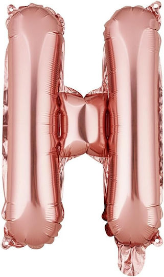 Scrisoare H Folie Rose Gold 40 cm