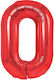 Număr 0 Folie Jumbo Roșu 100 cm