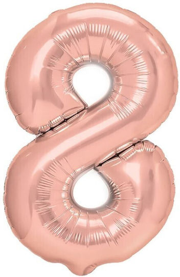 Număr 8 Folie Jumbo Rose Gold 80 cm