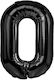 Number 0 Foil Jumbo Black 80cm