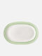 Schonwald Schonwald Servierplatte Oval aus Porzellan Grüne 33x23cm