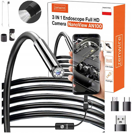 Zenwire Ενδοσκοπική Κάμερα με Καλώδιο 3.5m