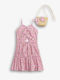 Girls Dress Floral Set with Accessories Pink