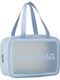 Geantă Cosmetică De Călătorie Alista Home Mată Impermeabilă Translucidă 26 X 15 X 10 Cm Albastră