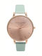 Olivia Burton Γυναικείο Ρολόι 38mm Μπαταρίας με Τιρκουάζ Δερμάτινο Λουράκι
