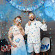 Konfetti Gender Reveal Blau
