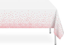 Party-Tischdecke Alista Home Made Peva Polka Dot Print 137 x 274 cm Wasserdicht Fleckenresistent Schnelle Reinigung Rosa