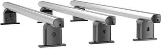 Menabo Aluminum Car Roof Bars 145cm for Volkswagen Transporter Set with Roof Rack Legs Silver