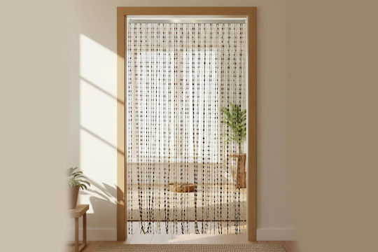 General Trade Door Curtain Made of Ecru Aluminum 120x230cm 642901