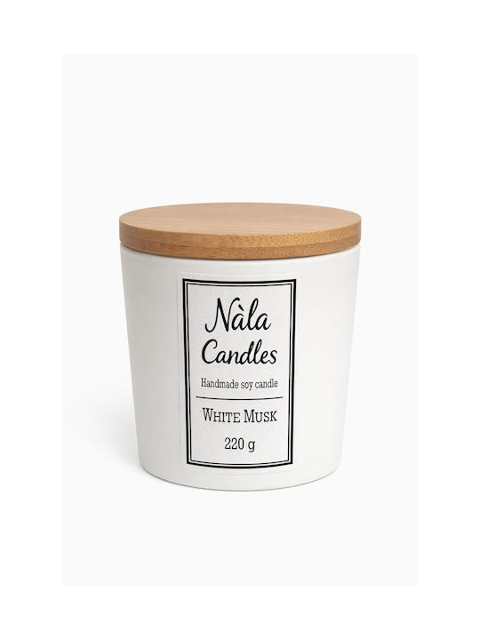 Aromatisches Soja-Kerze Nàla in Gefäß mit Zitronen-Parfüm 220g