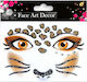 Temporäre Gesicht-Aufkleber Alista Home Make-up Gesichtskunst Halloween Theater Leopard Muster Braune