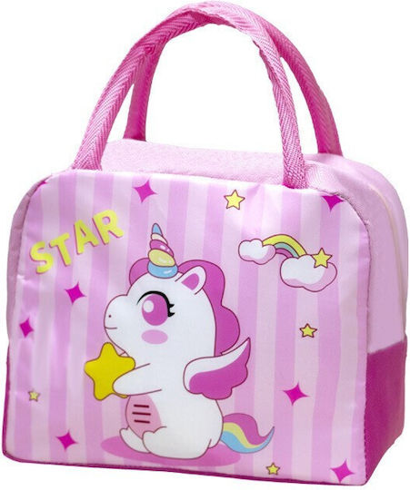 Alista Home Genți De Prânz Izotermice Școlare De Mână 2 Litri Roz Cu Unicorni 19x13x23cm