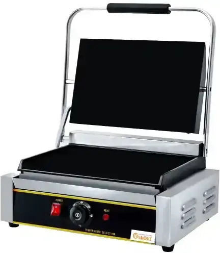 Galore Commercial Sandwich Maker with Cast Iron Smooth Surfaces with Cast Iron Ribbed Surfaces 2200W