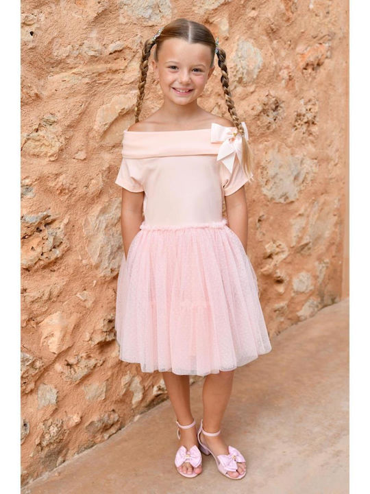 Angel's Face Παιδικό Φόρεμα Τούλινο Peach Angel's Face Παιδικό Φόρεμα Τούλινο Peach