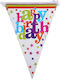 Set 10 Banner-style Flags Alista Home Happy Birthday Collection 270 Cm Length Made Crepe Paper Multicolor