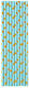Set 10 Straws Alista Home Paper 19.5 Cm Blue Gold Polka Dot Pattern