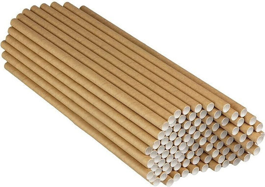 Set 100 Straws Alista Home Paper 20 Cm Solid Color Kraft