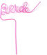 Plastic Straw Alista Home Bride Model Wedding Theme Diameter 0.5 Cm Pink