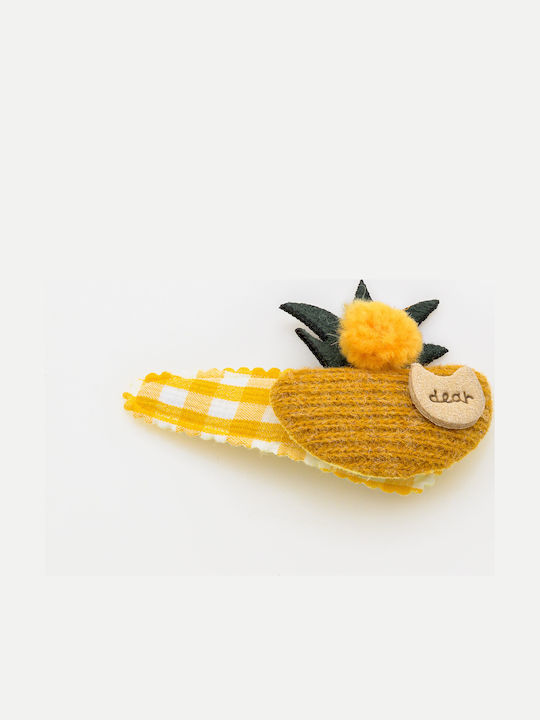 Set Kids Hair Clips with Hair Clip in Yellow Co...