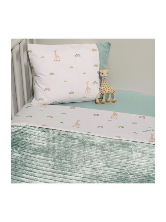 Sophie La Girafe Cradle Sherpa Comforter Multicolour 75x95cm