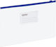 A5 Document Holder Zipper Closure Blue