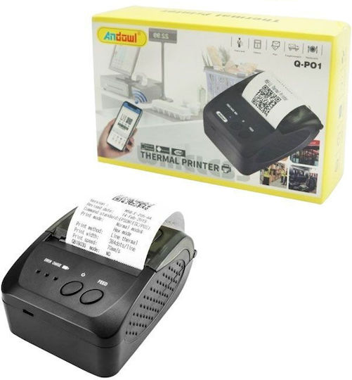 Andowl Thermischer Quittungsdrucker Tragbar Bluetooth Q-po1 Thermo-Drucker Drahtlos