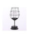 Decorative Led Lamp Alista Home Wine Glass Model Battery Operated 13 X 13 X 28 Cm Black Base Warm White Light