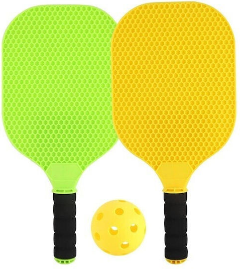 Set De Joc Rachete De Ping Pong Alista Home 2 Palete 1 Minge Vârste 6+ 37.5 X 18 X 3 Cm Galben Verde